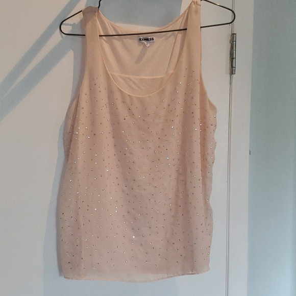 Express Blush Sequined Top - Picture 1 of 2